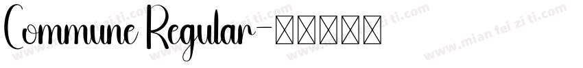 Commune Regular字体转换